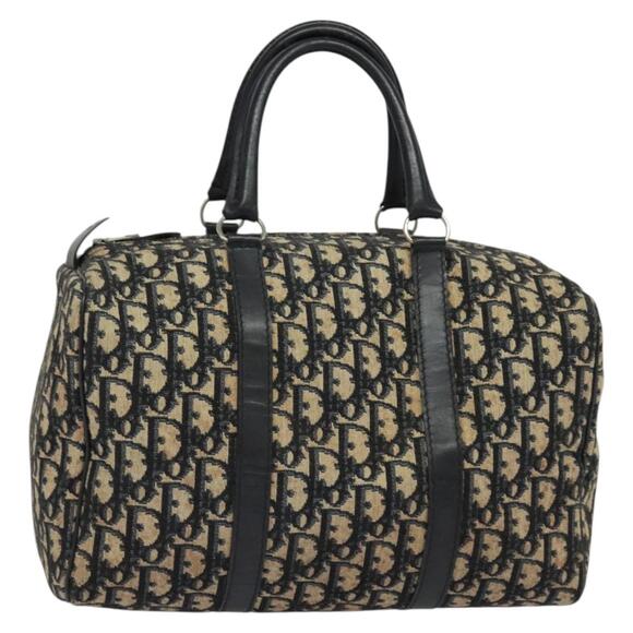 DIOR Trotter Canvas Hand Bag Navy Silver - Picture 1 of 12